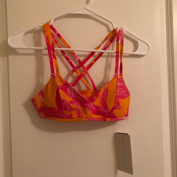 Athleta pink and orange bikini top - Picture 2 of 5